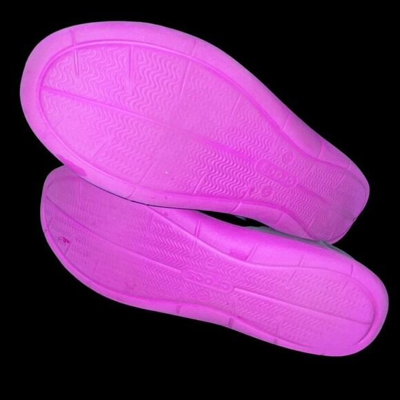Toddlers Crocs Swiftwater Wave Gray Pink Comfort Sandal Mary Jane Size 10 - Picture 4 of 7